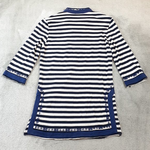 Anthro THML Boho 3/4 Sleeve Striped Tunic Top S - Picture 14 of 15